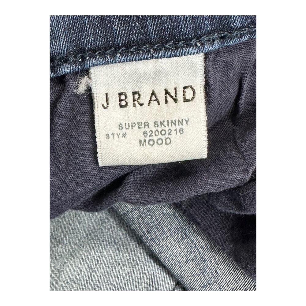 J Brand Jeans Womens 26 Dark Wash Mood Super Skinny Cotton Stretch Denim Y2K USA - Picture 5 of 7